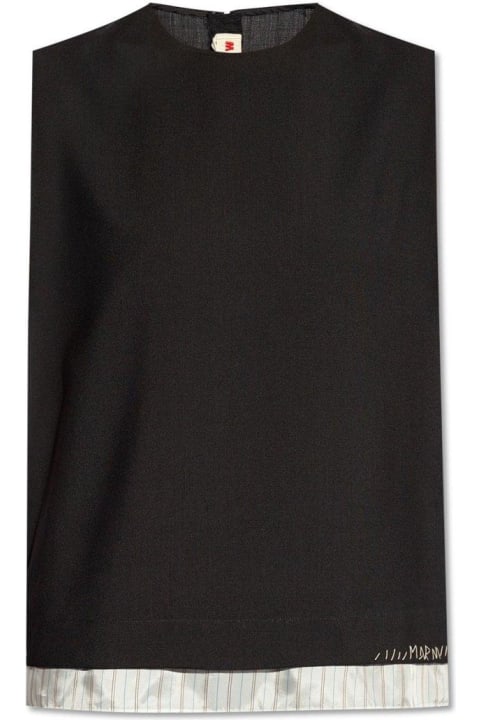 Topwear for Women Marni Sleeveless Stripe-detail Layered Blouse