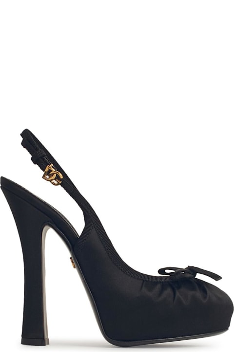 Fashion for Women Dolce & Gabbana Black Satin Sandals