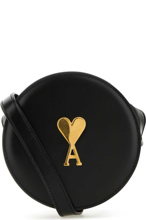Ami Alexandre Mattiussi for Women Ami Alexandre Mattiussi Black Leather Crossbody Bag