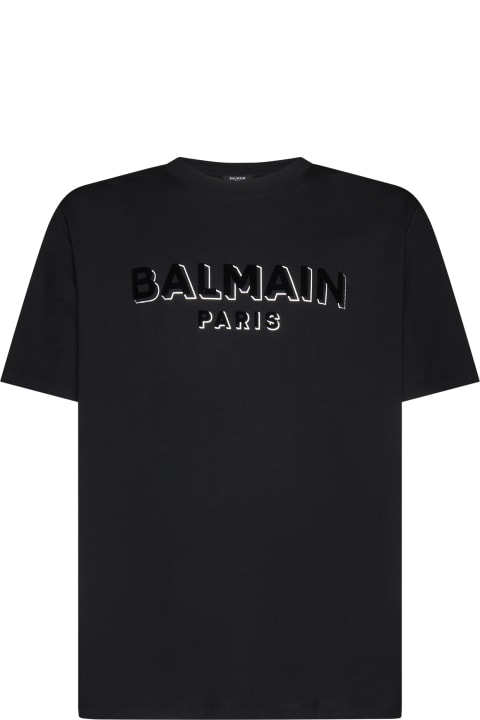 Balmain Topwear for Men Balmain Logo Cotton T-shirt