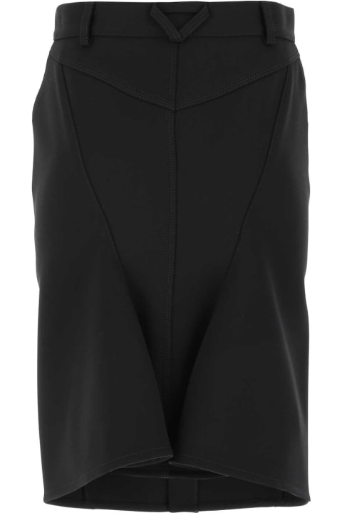 Bottega Veneta Skirts for Women Bottega Veneta Black Stretch Wool Blend Skirt
