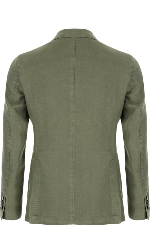 L.B.M. 1911 Clothing for Men L.B.M. 1911 Olive Green Linen Blend Blazer