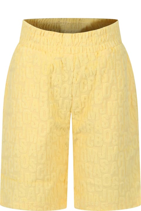 ボーイズ ボトムス Marc Jacobs Yellow Shorts For Kids With Logo