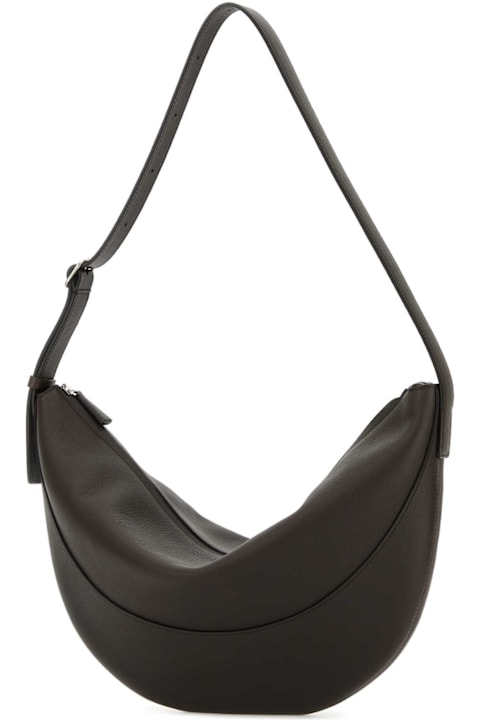 The Row for Women The Row Brown Leather Jouve Shoulder Bag