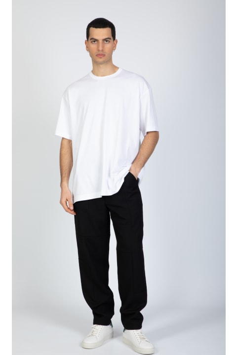 Comme des Garçons Shirt for Men Comme des Garçons Shirt Mens T-shirt Knit White cotton oversize t-shirt with logo