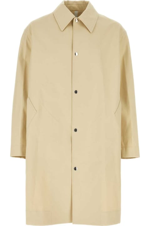Ami Alexandre Mattiussi Coats & Jackets for Men Ami Alexandre Mattiussi Beige Cotton Overcoat