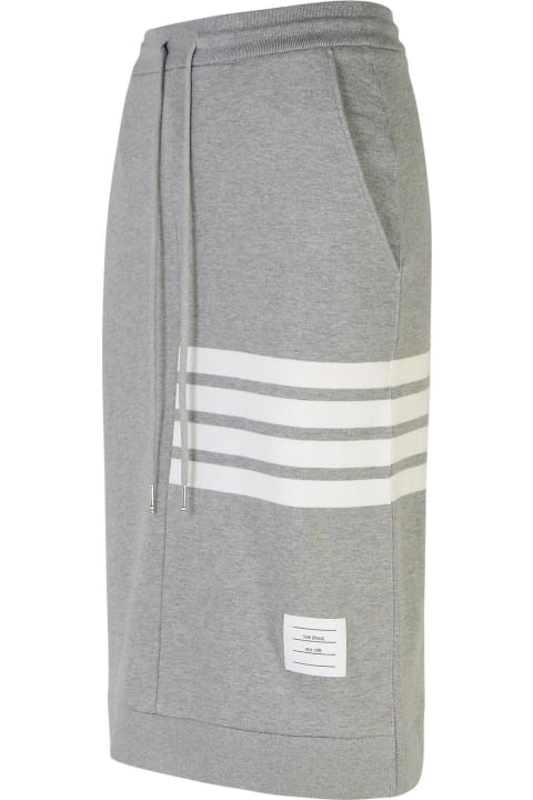Thom Browne Skirts for Women Thom Browne '4-bar' Grey Cotton Skirt