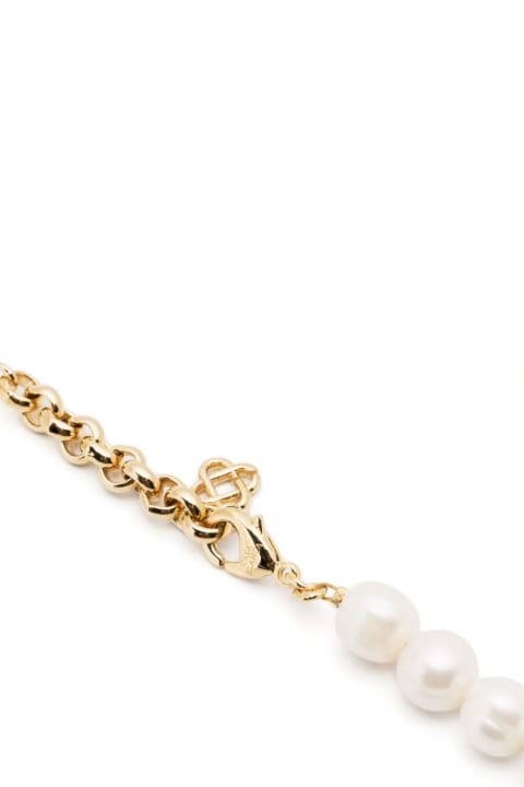 Jewelry for Men Casablanca Medium Pearl Logo Necklace