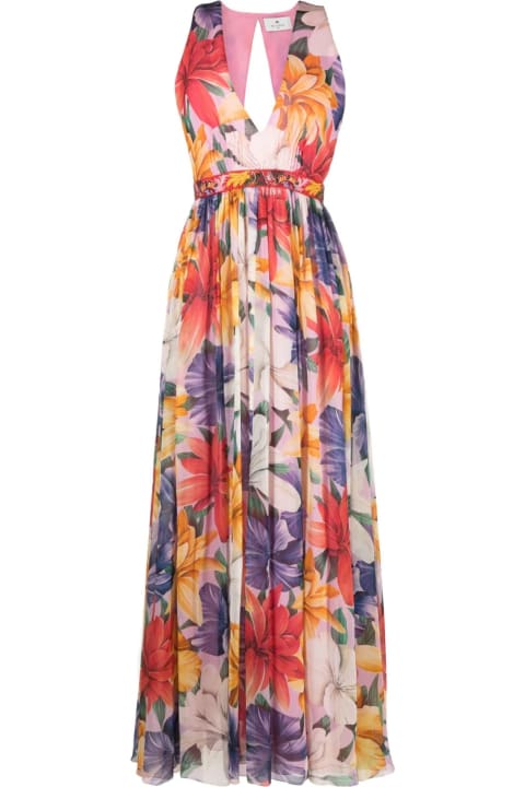 Fashion for Women Etro Floral-print Silk Dress