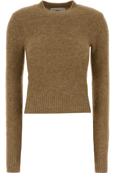 Ami Alexandre Mattiussi for Kids Ami Alexandre Mattiussi Camel Stretch Alpaca Blend Sweater