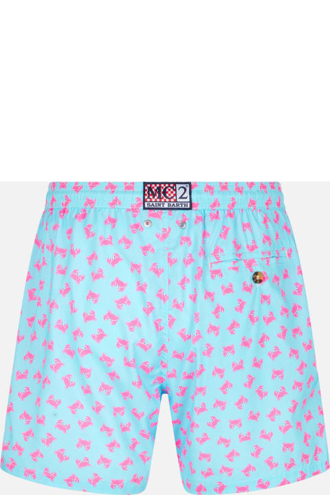 MC2 Saint Barth Swimwear for Men MC2 Saint Barth Man Light Fabric Comfort Swim Shorts With Crabs Print