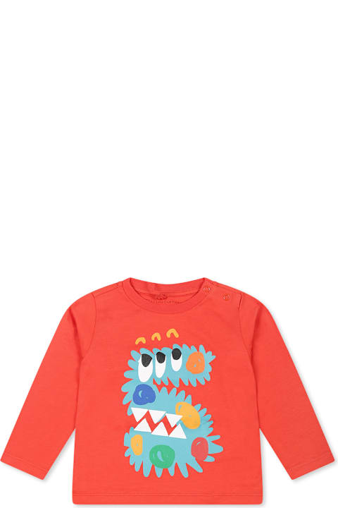 Homeware Stella McCartney Kids Red T-shirt For Baby Boy With Monster
