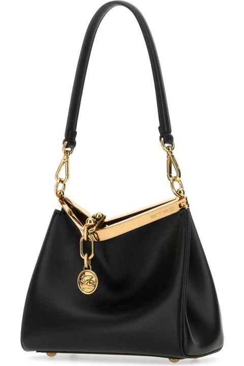 Etro for Women Etro Black Leather Mini Vela Handbag