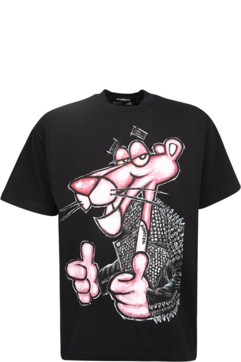 メンズ新着アイテム Dom Rebel Pink Panther Print T-shirt