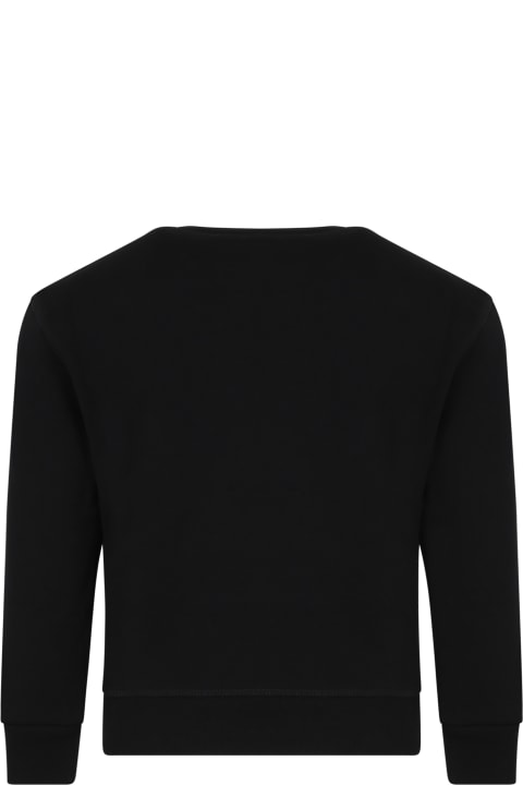 Dsquared2 Kids Dsquared2 Black Sweatshirt For Boy With Logo