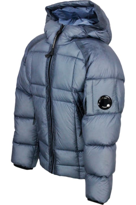 C.P. Company Coats & Jackets for Boys C.P. Company Dd Shell Down Jacket In Real Goose Down In Ultralight Fabric With Checkered Texture.