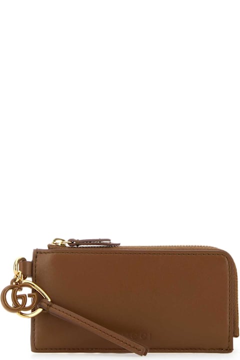 Gucci Caramel Leather Card Holder