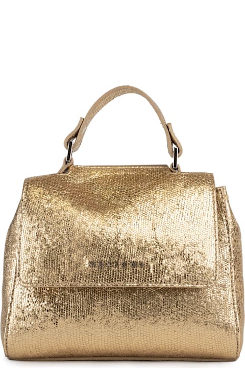 Fashion for Women Orciani "sveva Light" Tote Bag In Gold Printed Nappa