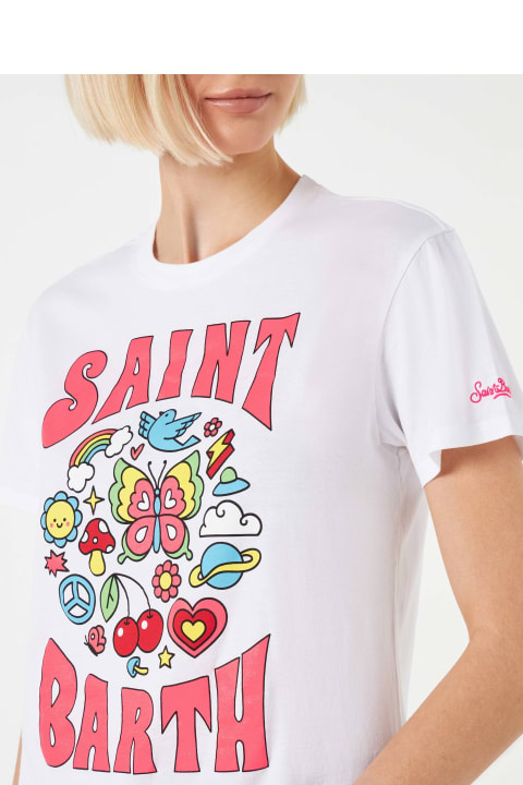 MC2 Saint Barth Topwear for Women MC2 Saint Barth Woman Cotton T-shirt With Saint Barth Print
