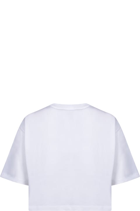 Balmain Topwear for Women Balmain Balmain White Laminated Logo T-shirt