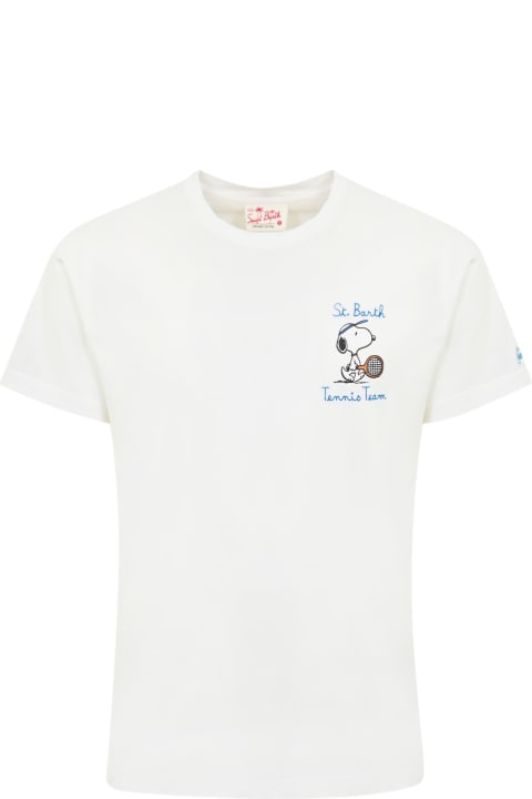 MC2 Saint Barth Clothing for Men MC2 Saint Barth T-shirt With Snoopy Tennis Print And Embroidery
