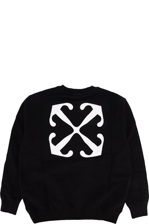 Off-White Sweaters & Sweatshirts for Boys Off-White Off Stamp Plain Crewneck Black White