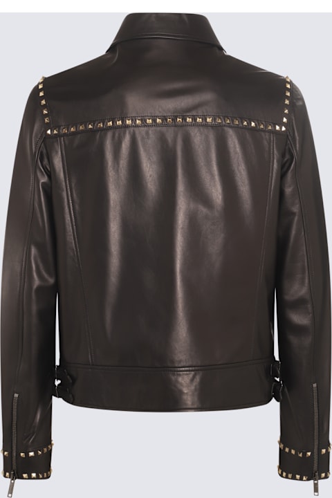 Sale for Men Valentino Black Leather Jacket