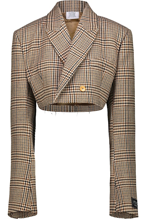 VETEMENTS Coats & Jackets for Women VETEMENTS Cropped Deconstructed Tailored Jacked