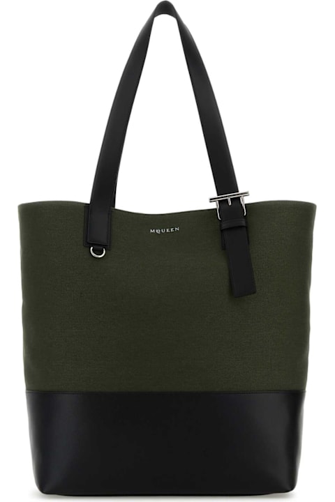 Homeware Alexander McQueen Army Green Canvas Shopping Bag