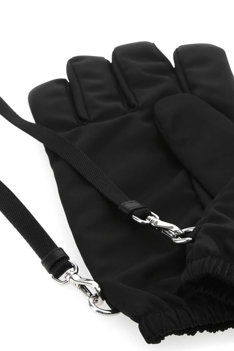 Prada Gloves for Men Prada Black Re-nylon Gloves