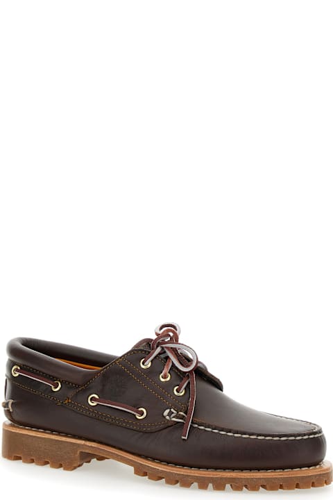 Homeware Timberland Brown Loafers With Embossed Logo On The Side And Low Block Heel In Leather Man