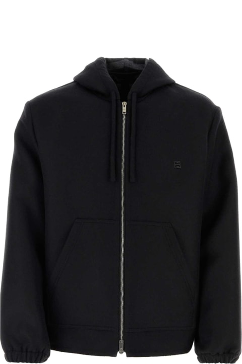 Givenchy Fleeces & Tracksuits for Men Givenchy Black Wool Blend Sweatshirt
