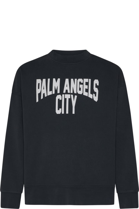 Palm Angels Fleeces & Tracksuits for Men Palm Angels Pa City Washed Crewneck Sweatshirt