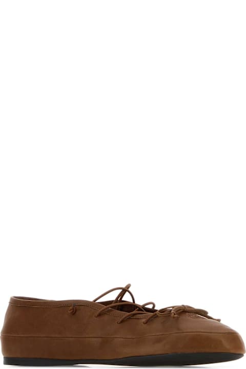 Miu Miu Brown Leather Ballerinas