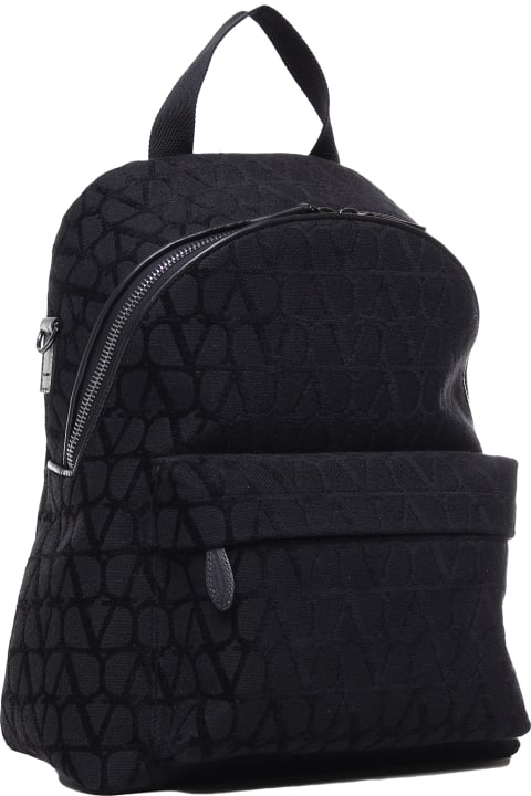 Backpacks for Men Valentino Garavani Toile Iconographe Backpack In Toile Iconographe With Leather Details