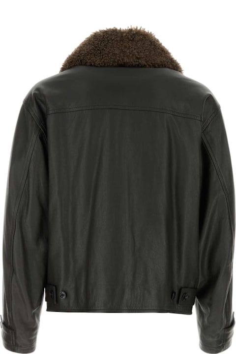 Lemaire Coats & Jackets for Men Lemaire Dark Brown Leather Jacket