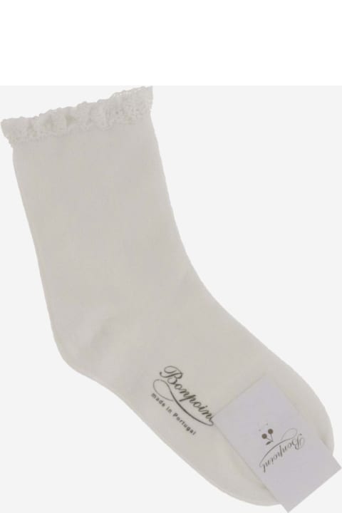 Stretch Cotton Ruffle Socks