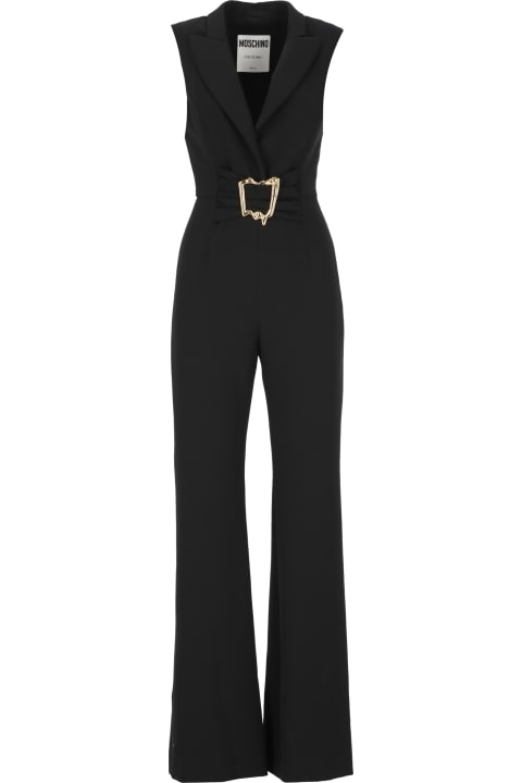 Moschino Jumpsuits for Women Moschino Plunging V-neck Darted Waist Jumpsuit