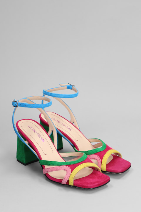 Eva  Sandals In Multicolor Suede