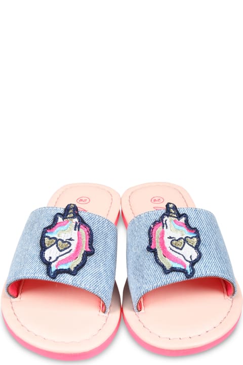 Homeware Billieblush Light Blue Slippers For Girl With Unicorn