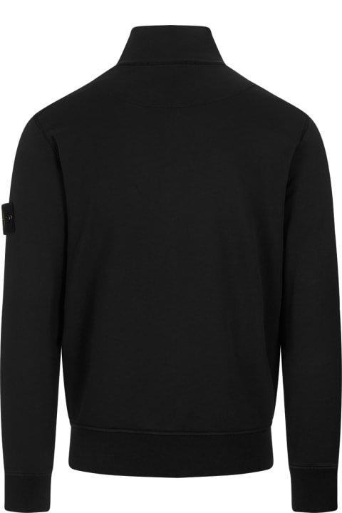 Sweaters for Men Stone Island Black Sweatshirt With Zip