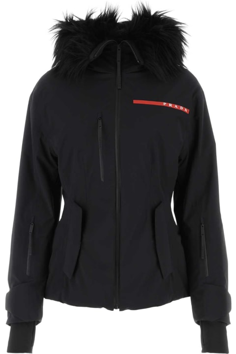 Prada Sale for Women Prada Black Re-nylon Ski Jacket