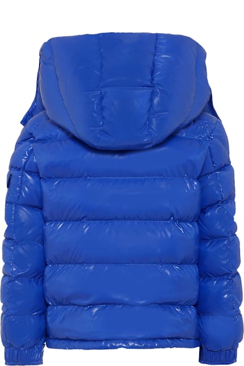 Homeware Moncler Blue Maya Down Jacket For Boy With Logo