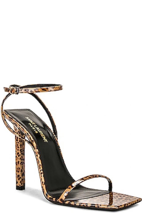 Shoes for Women Saint Laurent Pam 110 Leopard Sandals