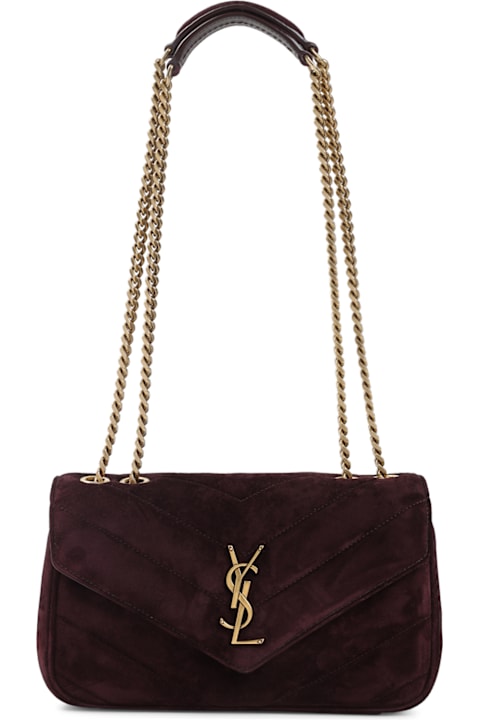 Saint Laurent Lou Lou Suede Shoulder Bag