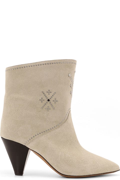 Shoes for Women Isabel Marant Loline Suede Ankle Boots With Micro Studs