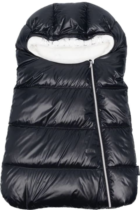 Moncler Accessories & Gifts for Baby Girls Moncler Navy Blue Padded Sleeping Bag