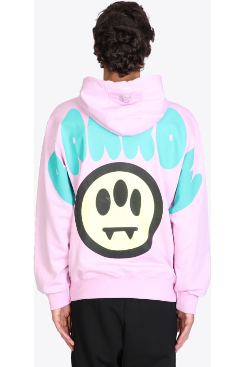 Barrow for Men Barrow Hoodie Unisex Pink Hoodie With Logo And Smile Print.