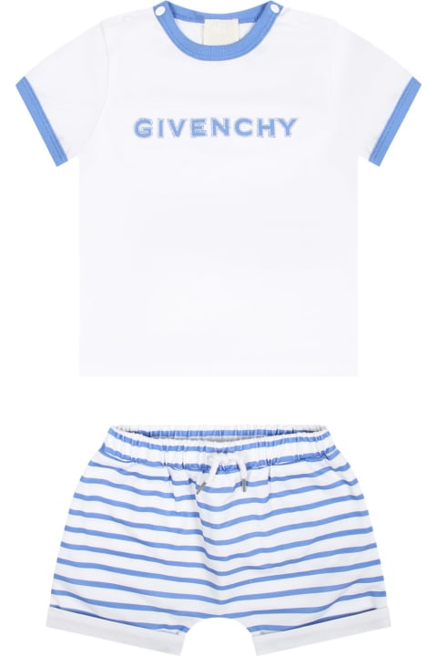 Givenchy Clothing for Baby Boys Givenchy Light Blue Baby Set With Logo