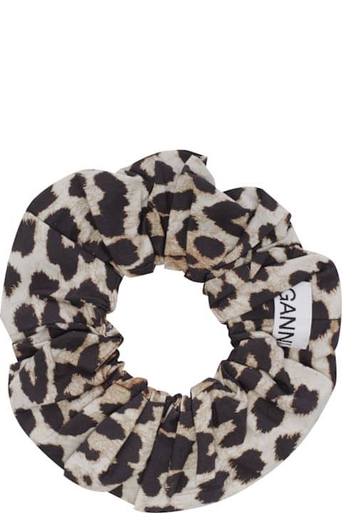 إكسسورات الشعر لـ السيدات Ganni Leopard Scrunchie